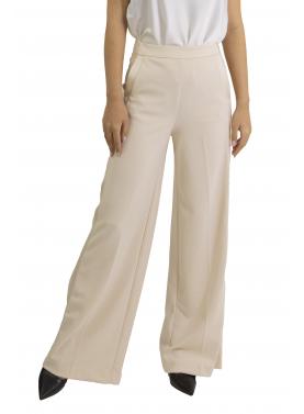 Pantaloni palazzo con tasche con rifiniture in raso e zip dietro Imperial